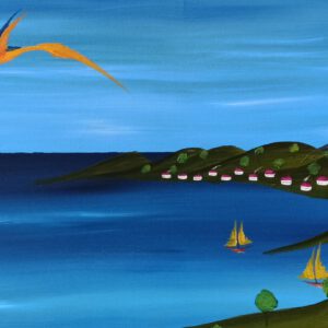 Das Meer Öl auf Leinwand 40x100 cm