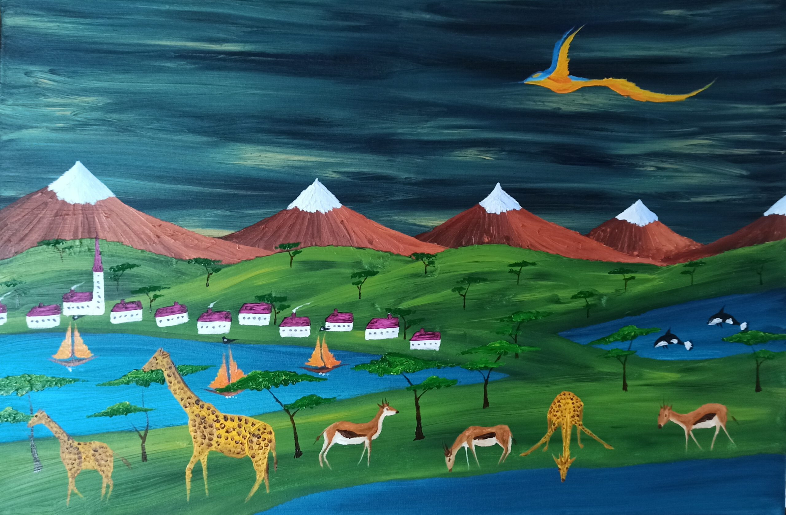 Savanne 2 Öl auf Leinwand 60x80 cm