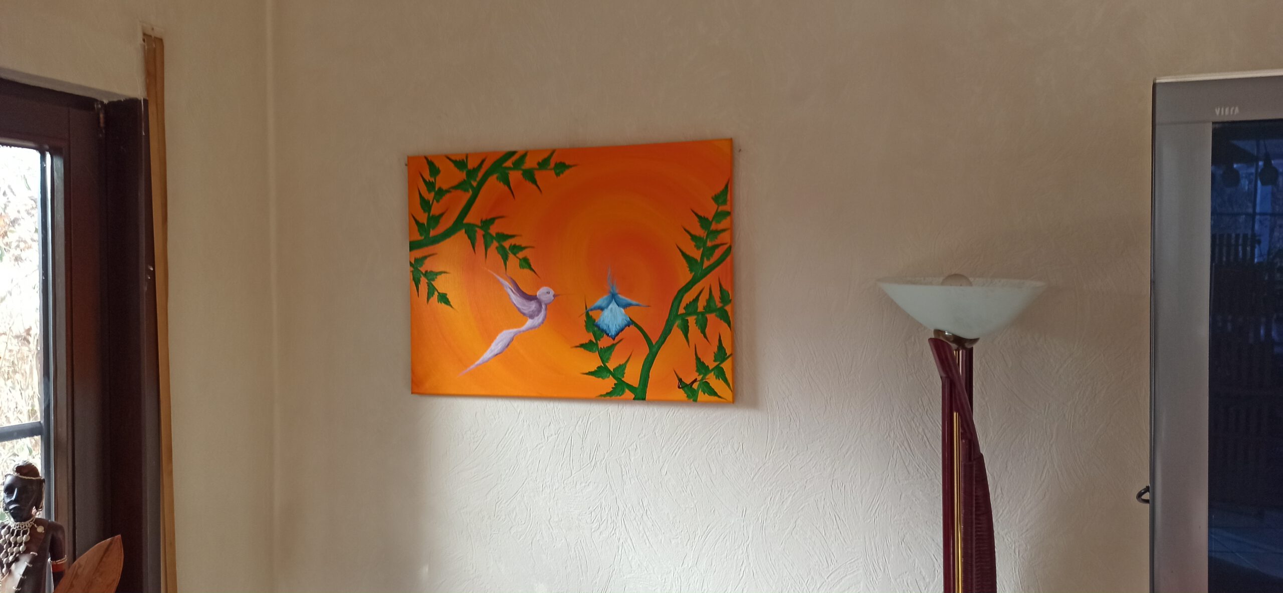 Kolibri Öl auf Leinwand 50x70 cm – Bild 4
