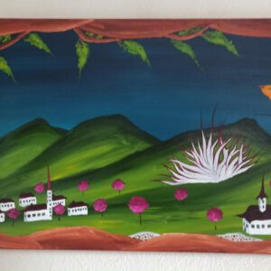 Die weiße Stadt 2 Öl auf Leinwand 50x100 cm