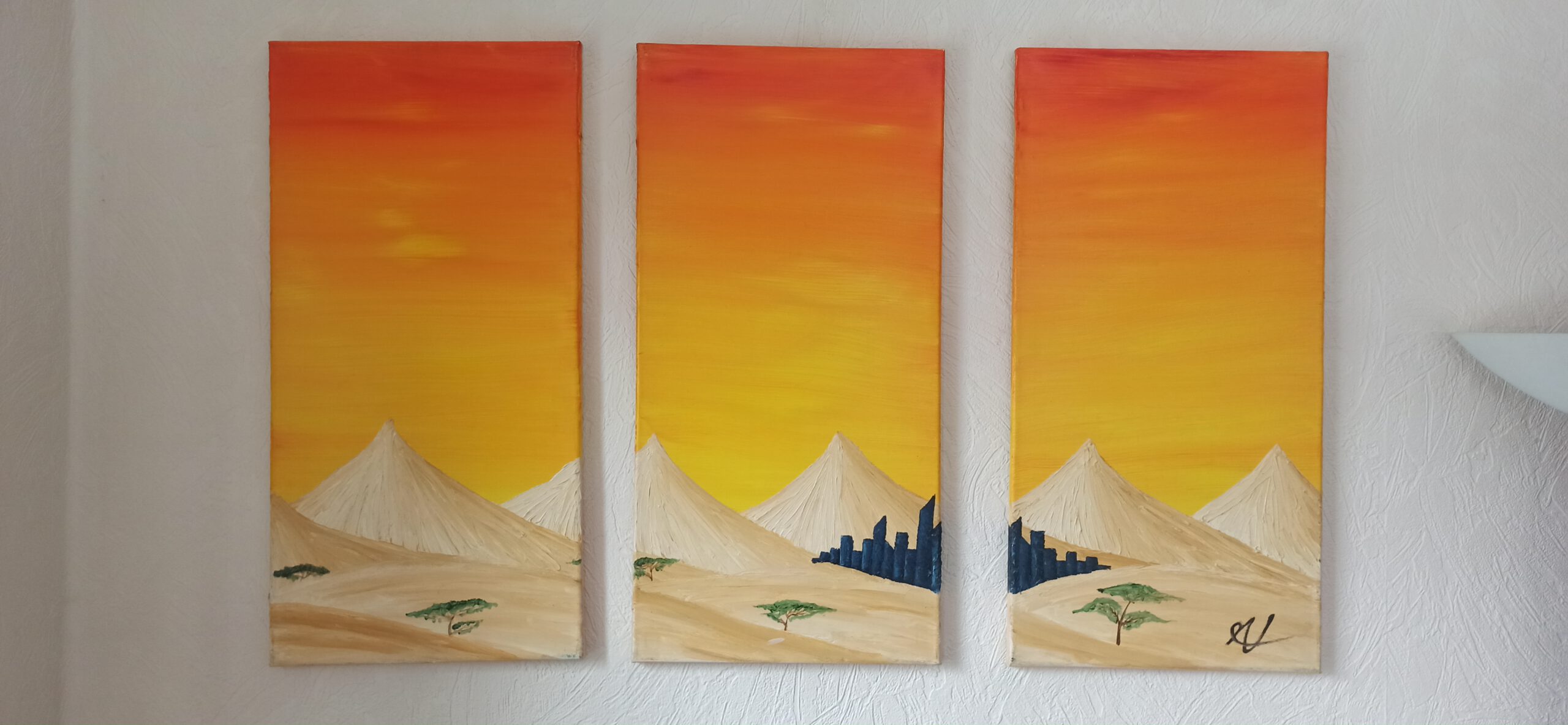 Desert City Oil on canvas 60x90 cm (3x60x30cm)