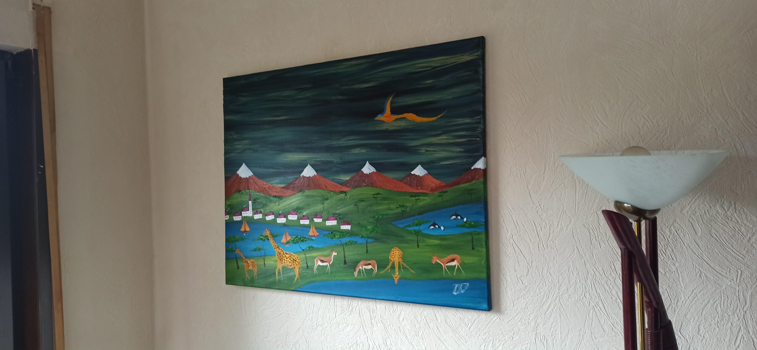 Savanne 2 Öl auf Leinwand 60x80 cm – Bild 5