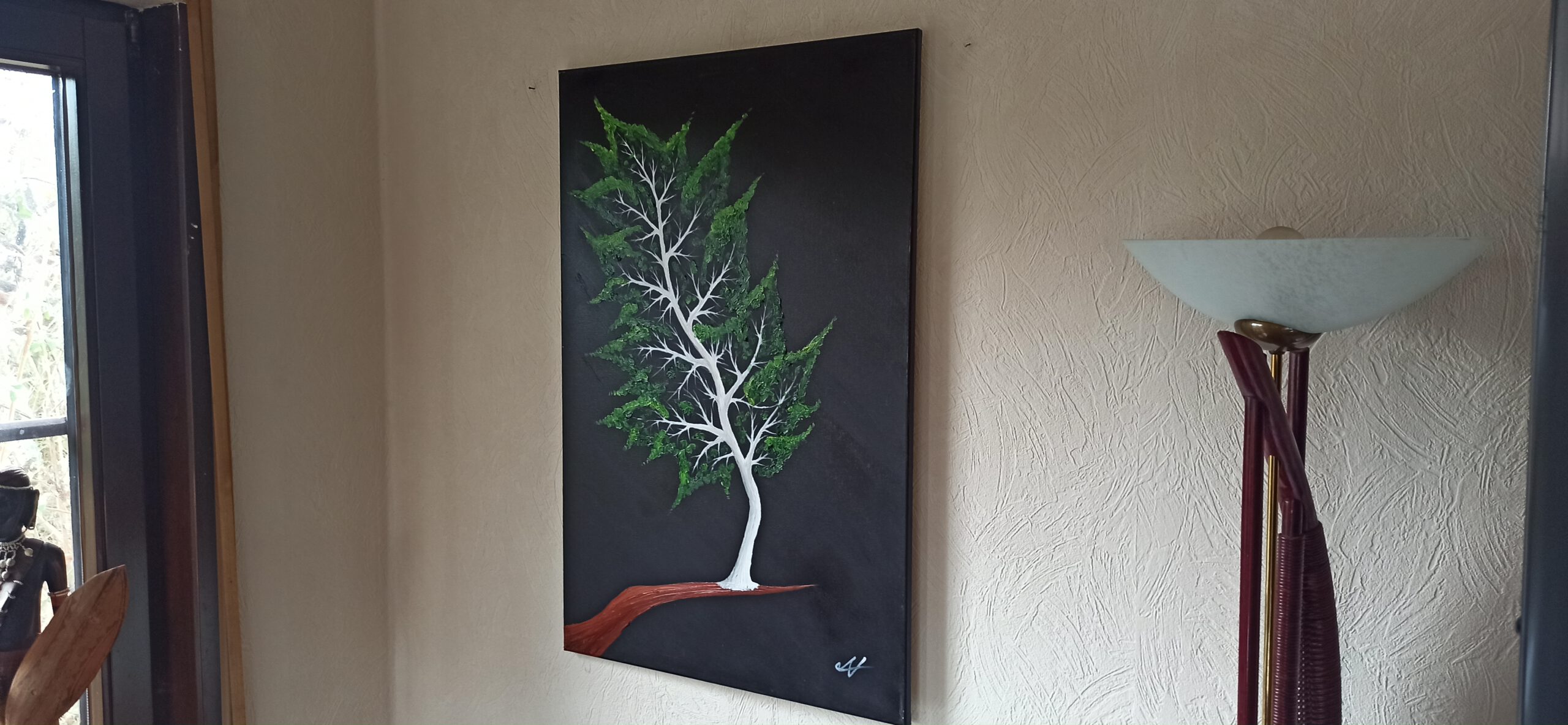 Fantasy tree summer oil on canvas 90x60 cm - Image 5