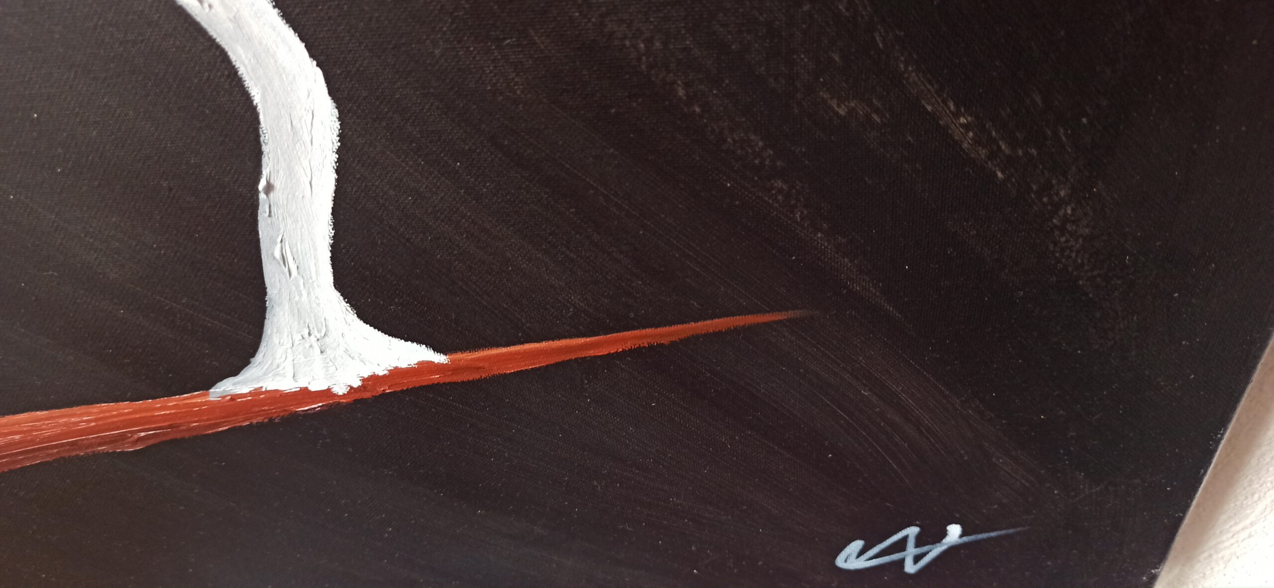 Fantasie Baum Herbst Öl auf Leinwand 90x60 cm – Bild 3