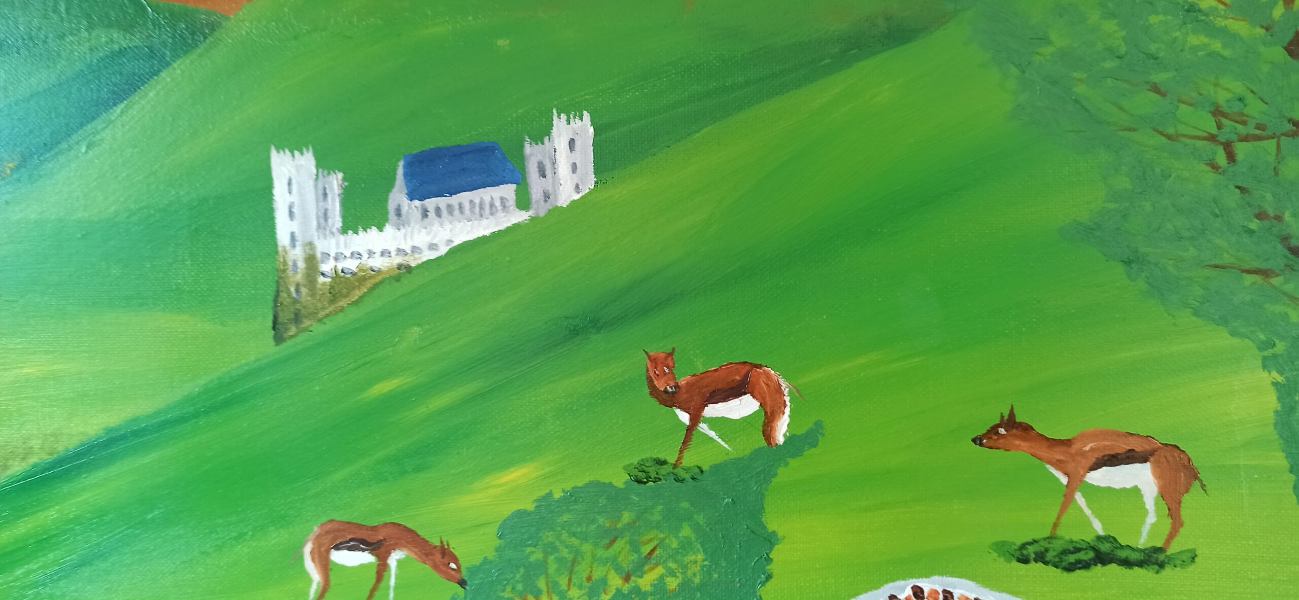 Märchenland Öl auf Leinwand 50x100 cm – Bild 4