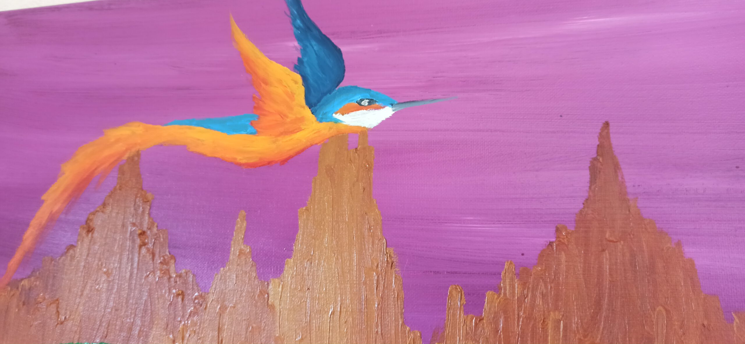 Märchenland Öl auf Leinwand 50x100 cm – Bild 6