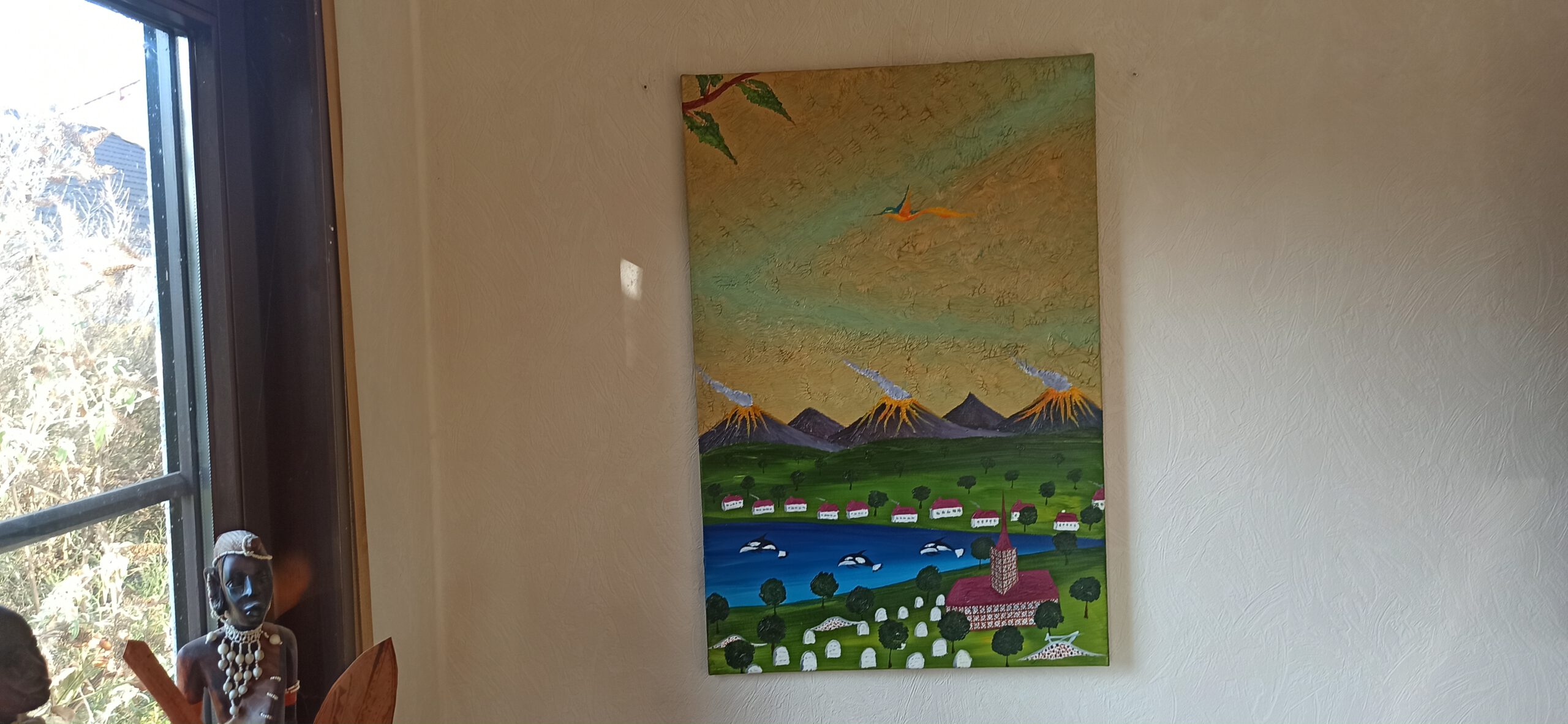 Englische Kirche Öl auf Leinwand 90x60 cm – Bild 4