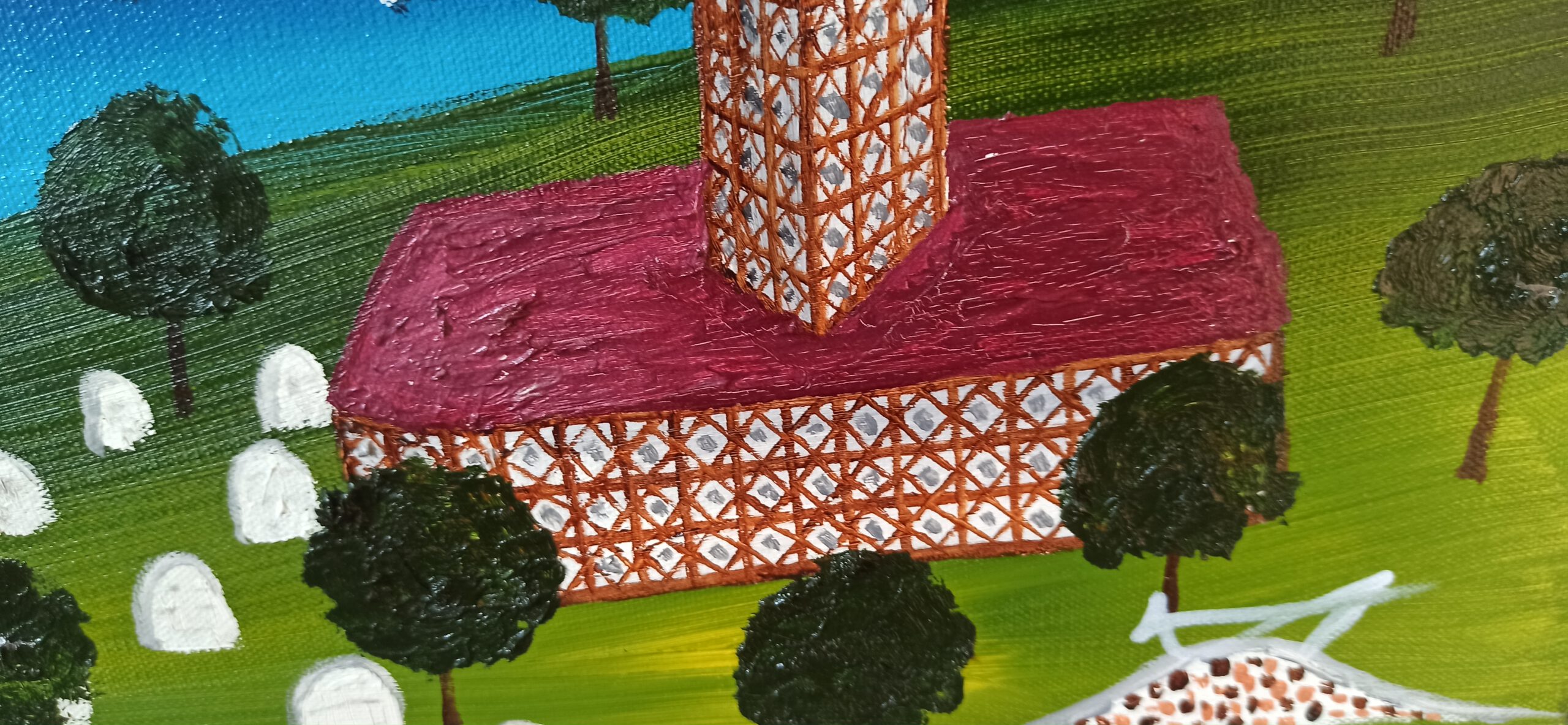 Englische Kirche Öl auf Leinwand 90x60 cm – Bild 7