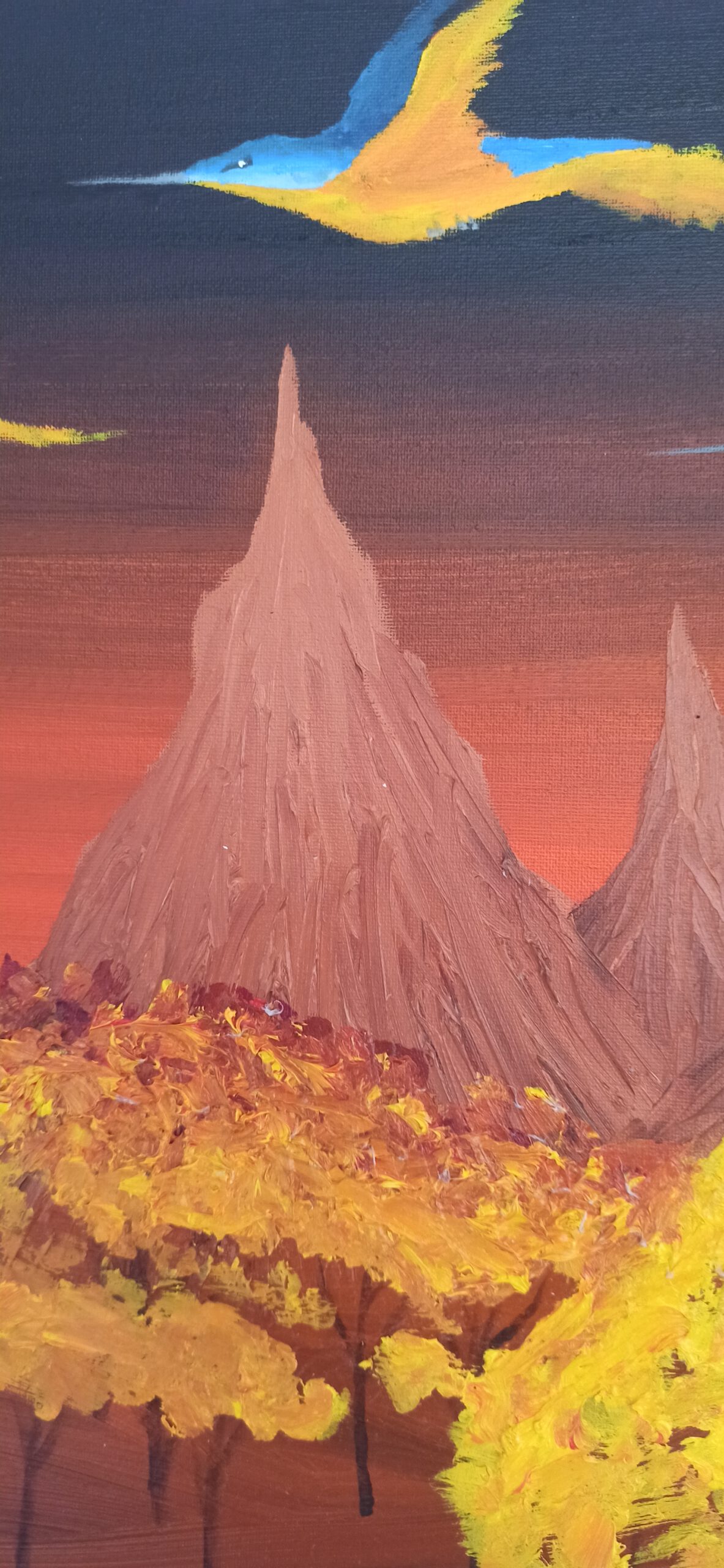 Herbstlandschaft Öl auf Leinwand 60x90 cm – Bild 6