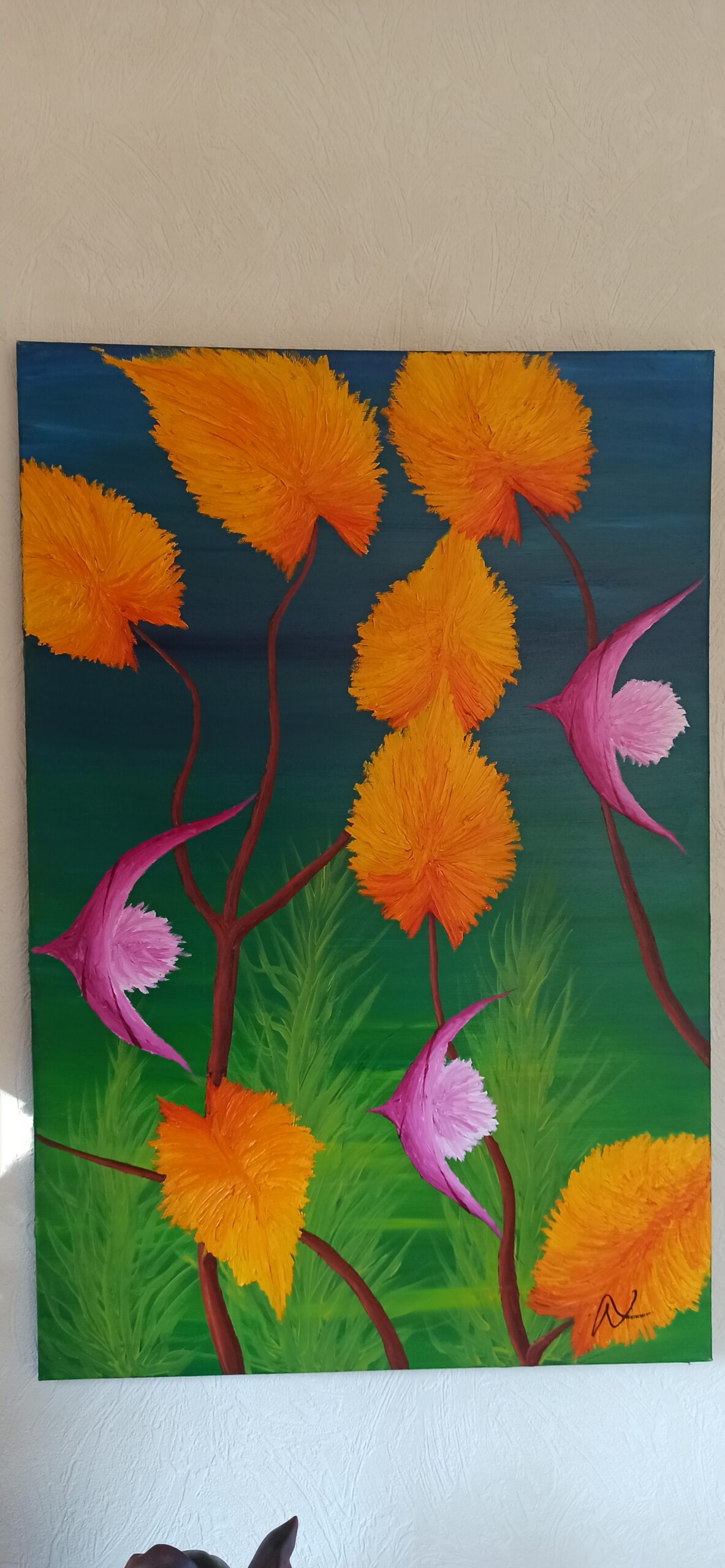 Seaworld Öl auf Leinwand 90x60 cm – Bild 2