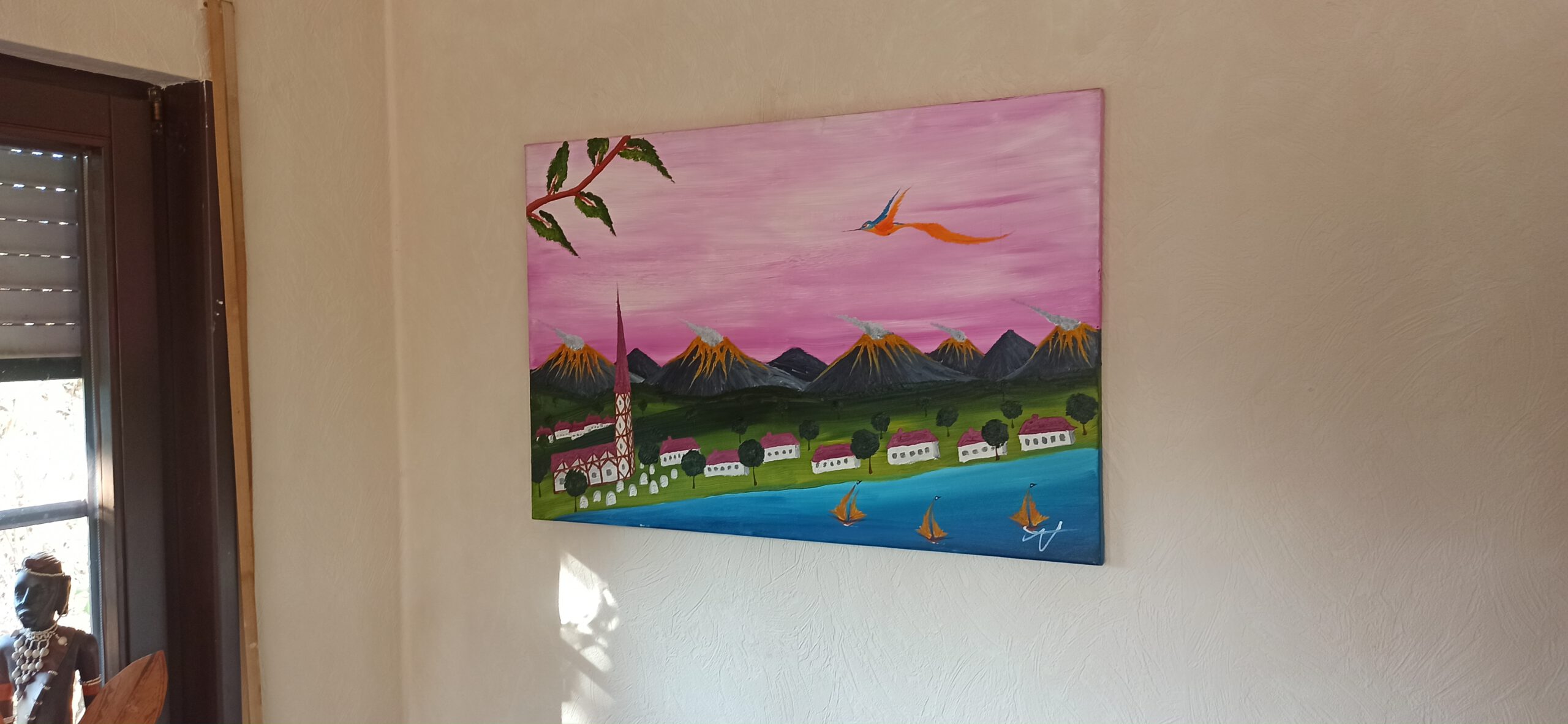 Kirche Öl auf Leinwand 60x90 cm – Bild 3