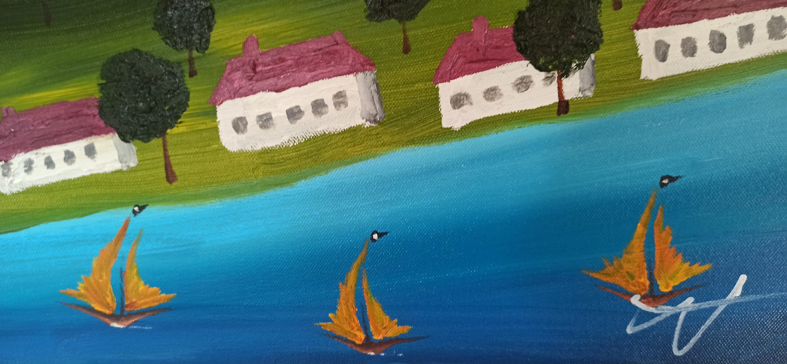 Kirche Öl auf Leinwand 60x90 cm – Bild 7