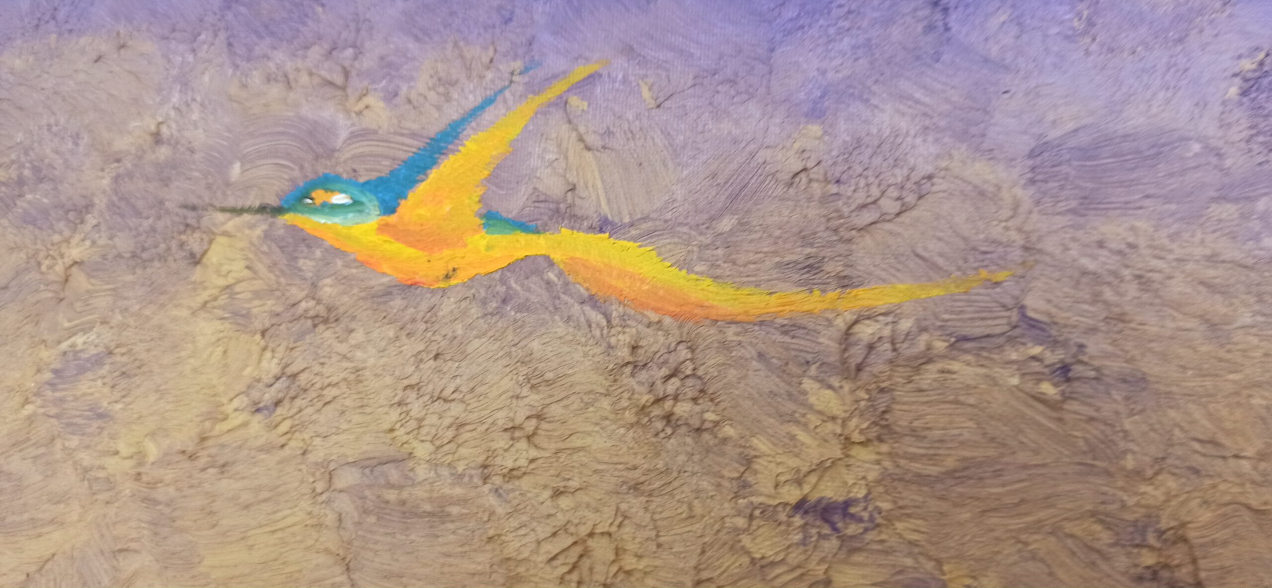 Rosa Berge Öl auf Leinwand 50x70 cm – Bild 5