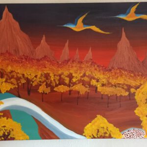 Herbstlandschaft Öl auf Leinwand 60x90 cm