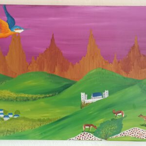 Märchenland Öl auf Leinwand 50x100 cm