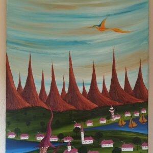 Hexenhaus Öl auf Leinwand 90x60 cm