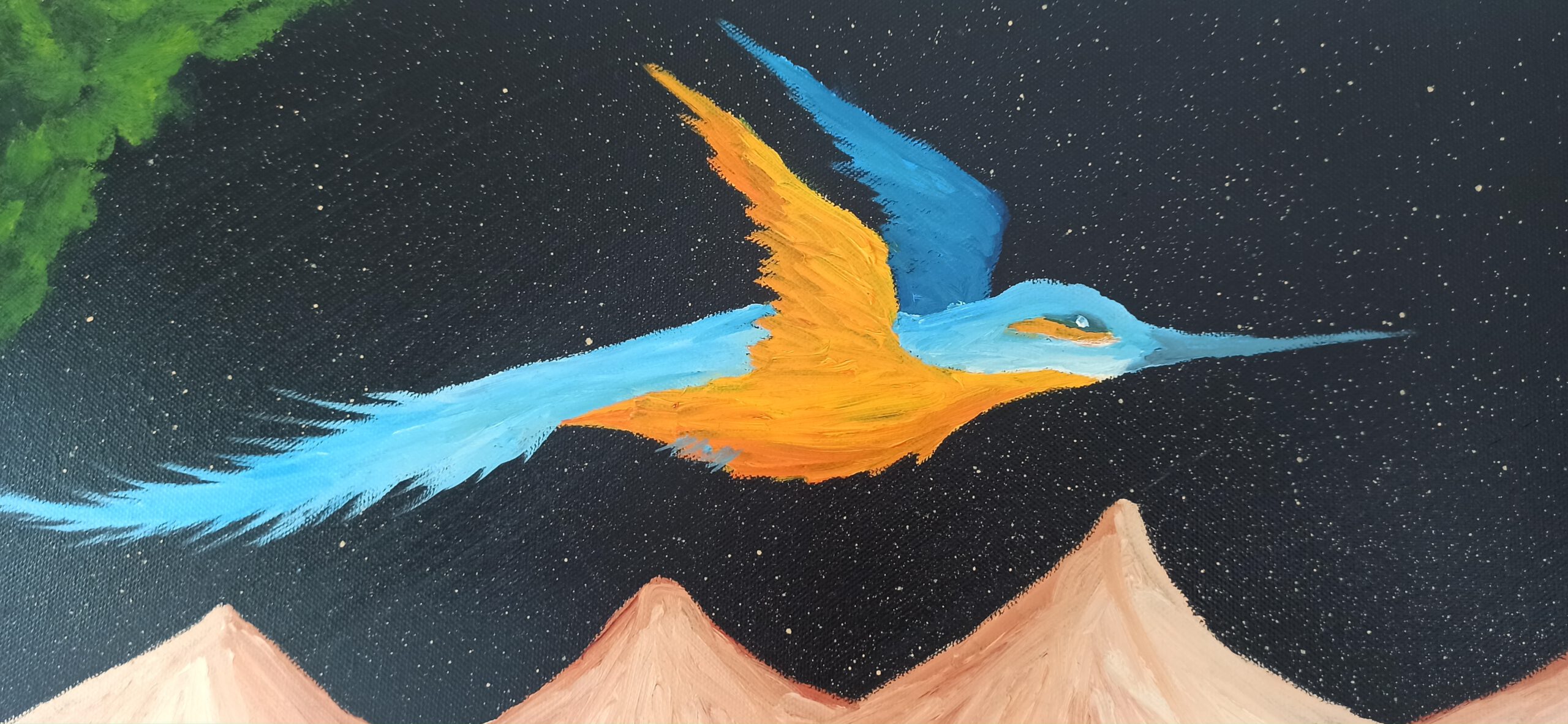 Spiegelung Öl auf Leinwand 40x100 cm – Bild 3