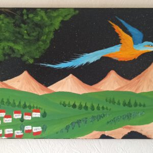 Spiegelung Öl auf Leinwand 40x100 cm