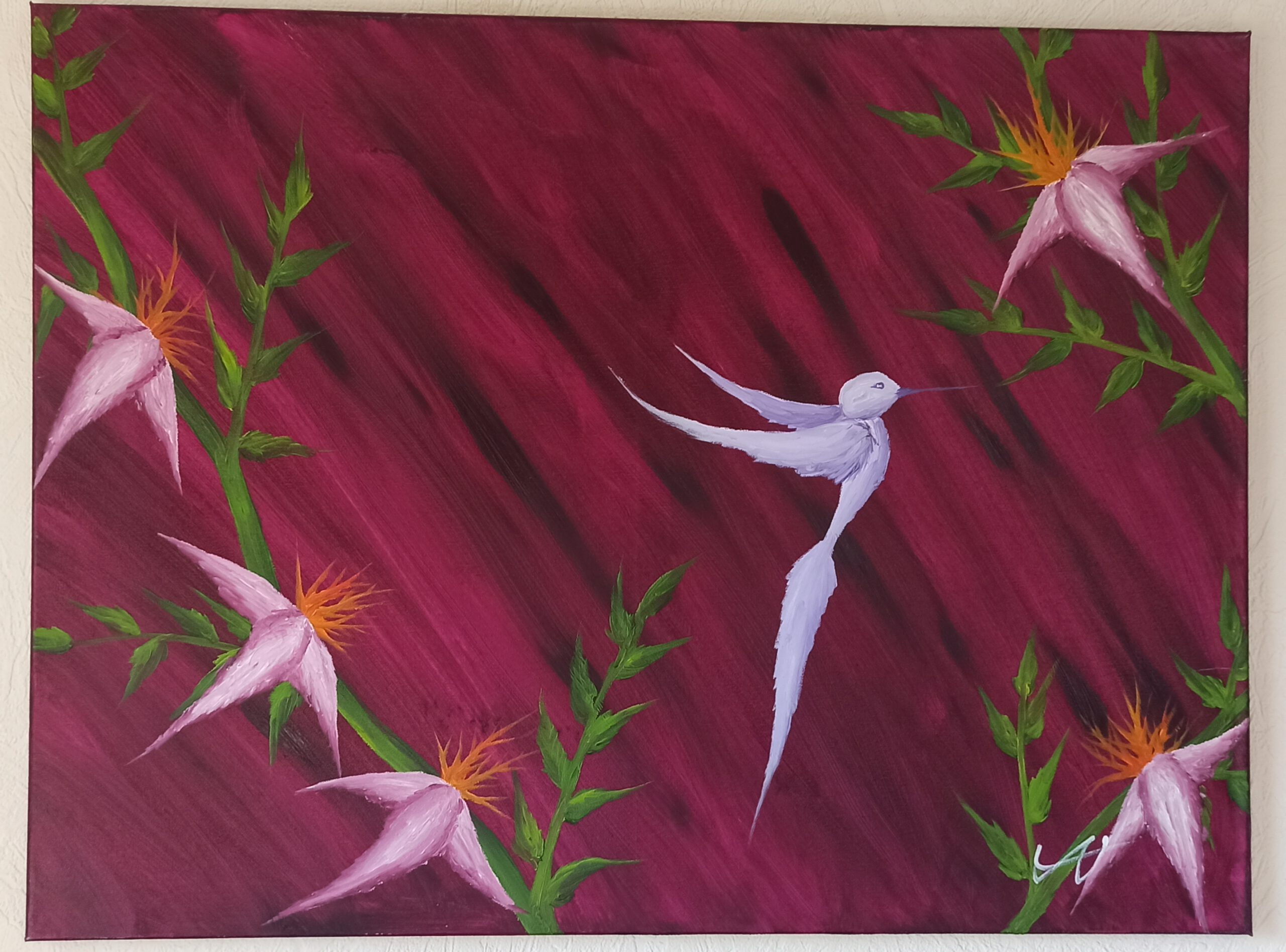 Kolibri 2 Öl auf Leinwand 60x80 cm
