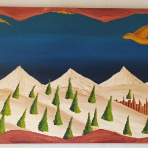 Wüsten-Tannen Öl auf Leinwand 50x100 cm