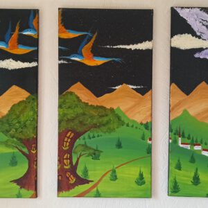 Koboldhaus Öl auf Leinwand 60x90 cm (3x60x30cm)