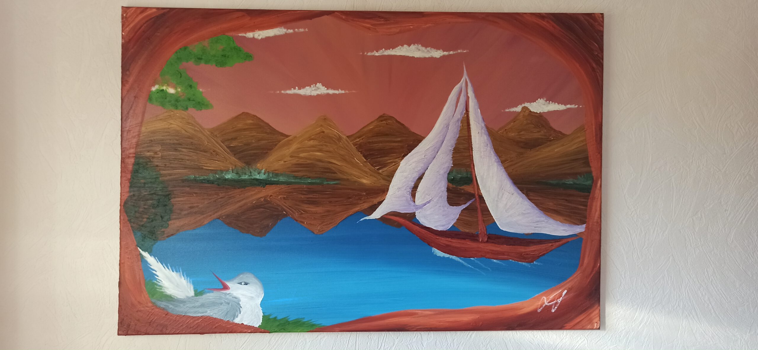 Das Schiff 2 Öl auf Leinwand 60x90 cm – Bild 2