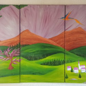 Zauberbaum Öl auf Leinwand 70x120 cm (3x70x40 cm)