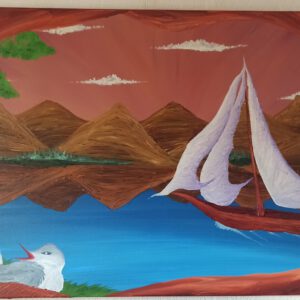 Das Schiff 2 Öl auf Leinwand 60x90 cm