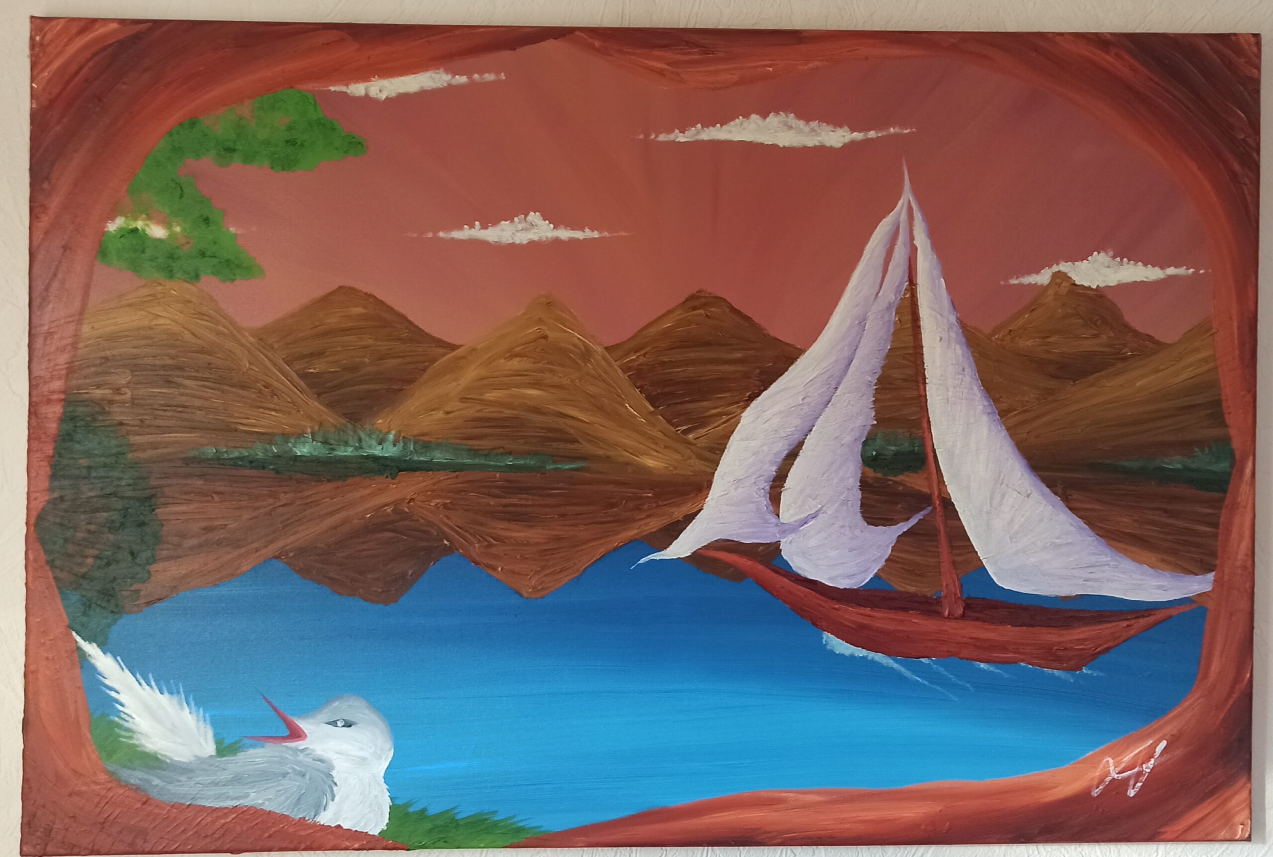 Das Schiff 2 Öl auf Leinwand 60x90 cm