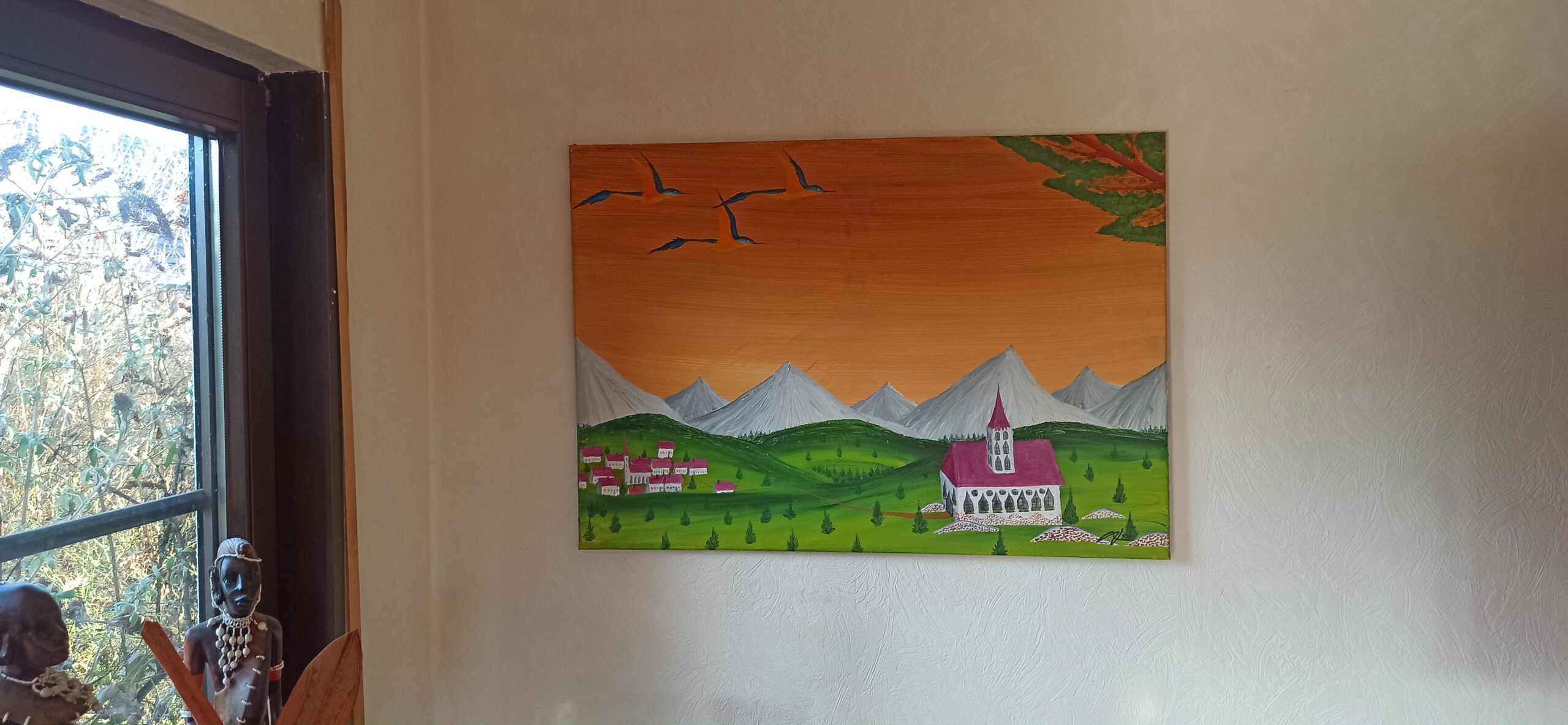 Englische Kirche 2 Öl auf Leinwand 70x100 cm – Bild 4