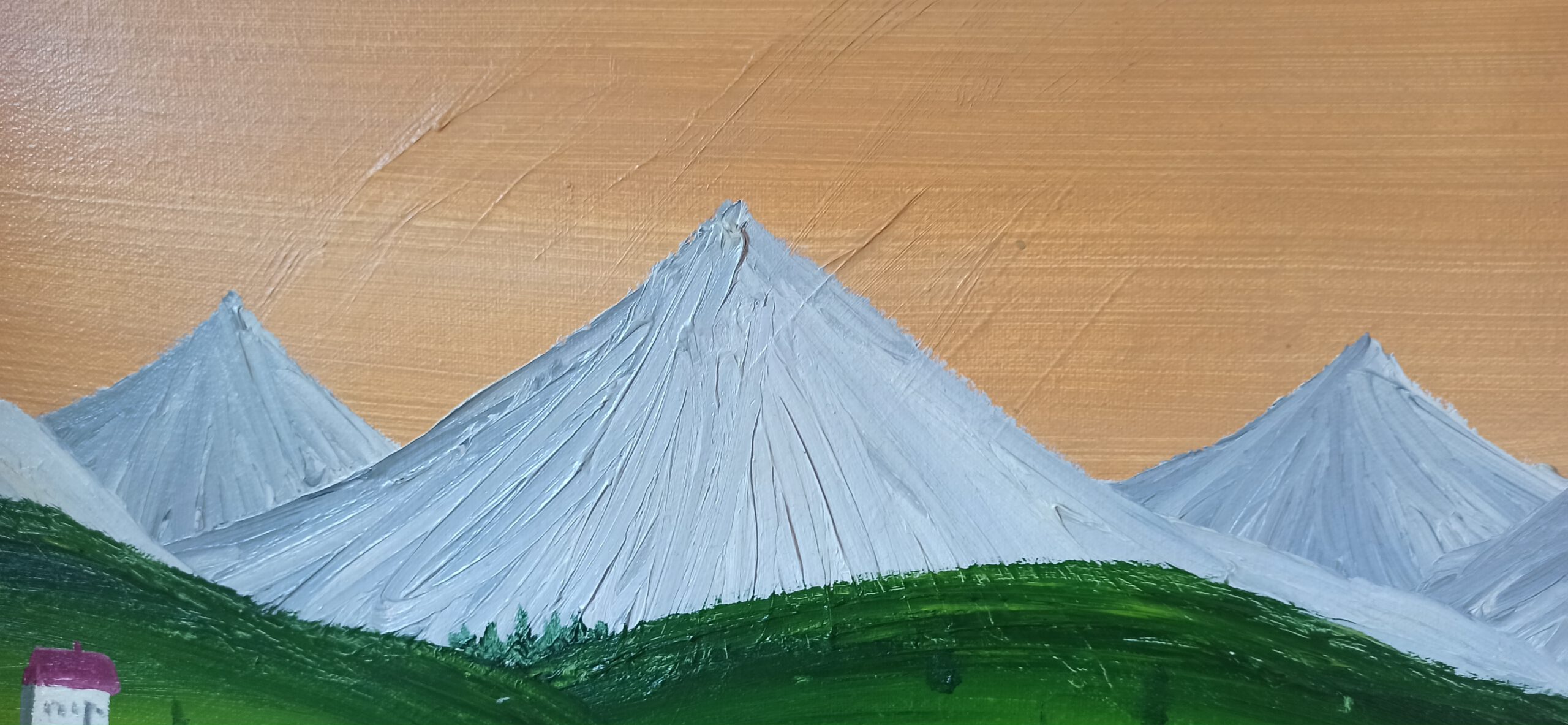 Englische Kirche 2 Öl auf Leinwand 70x100 cm – Bild 7