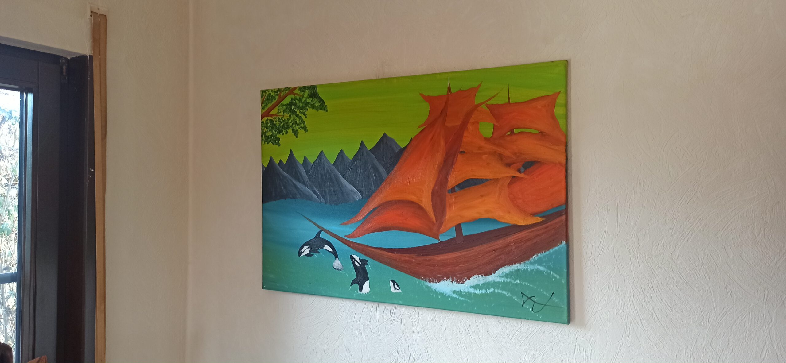 Das Schiff 3 Öl auf Leinwand 60x90 cm – Bild 3