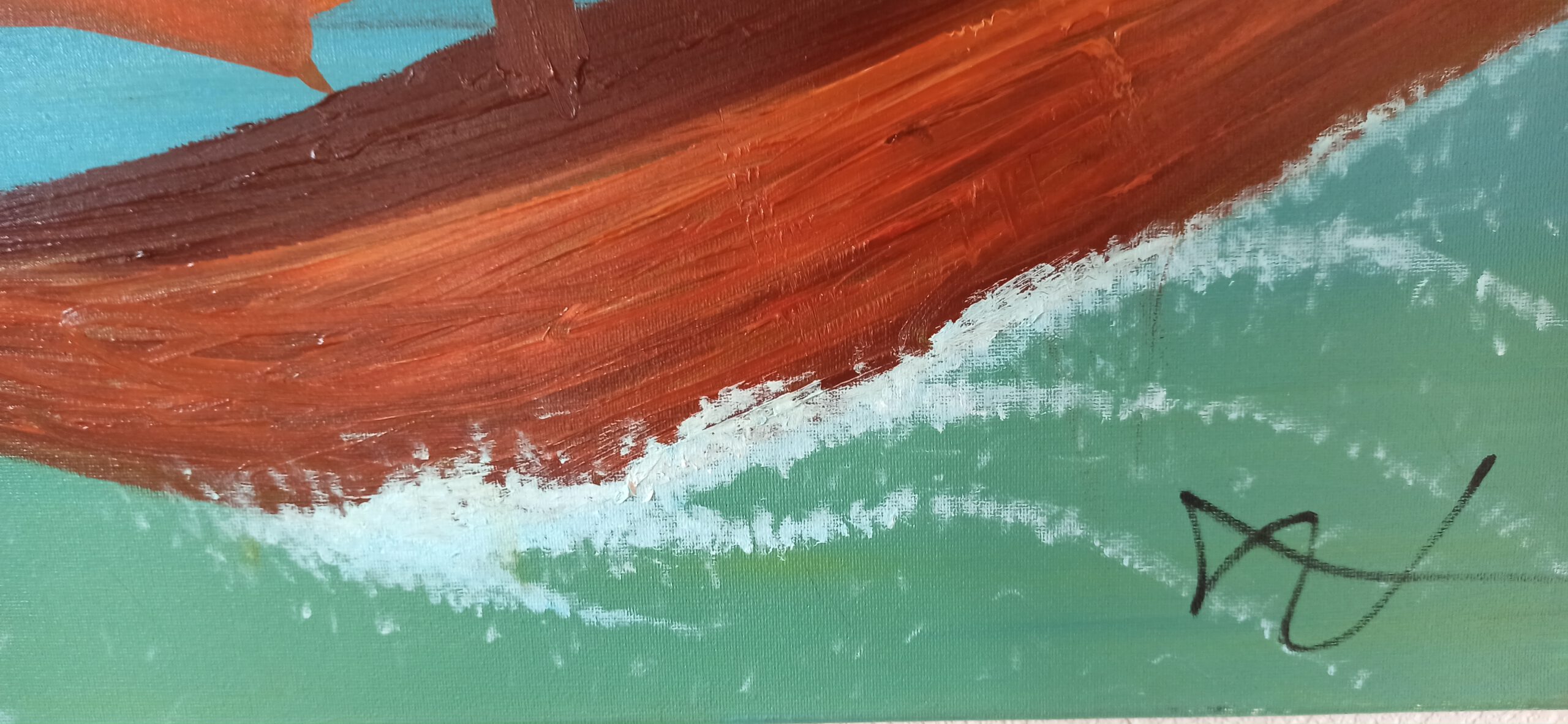 Das Schiff 3 Öl auf Leinwand 60x90 cm – Bild 6