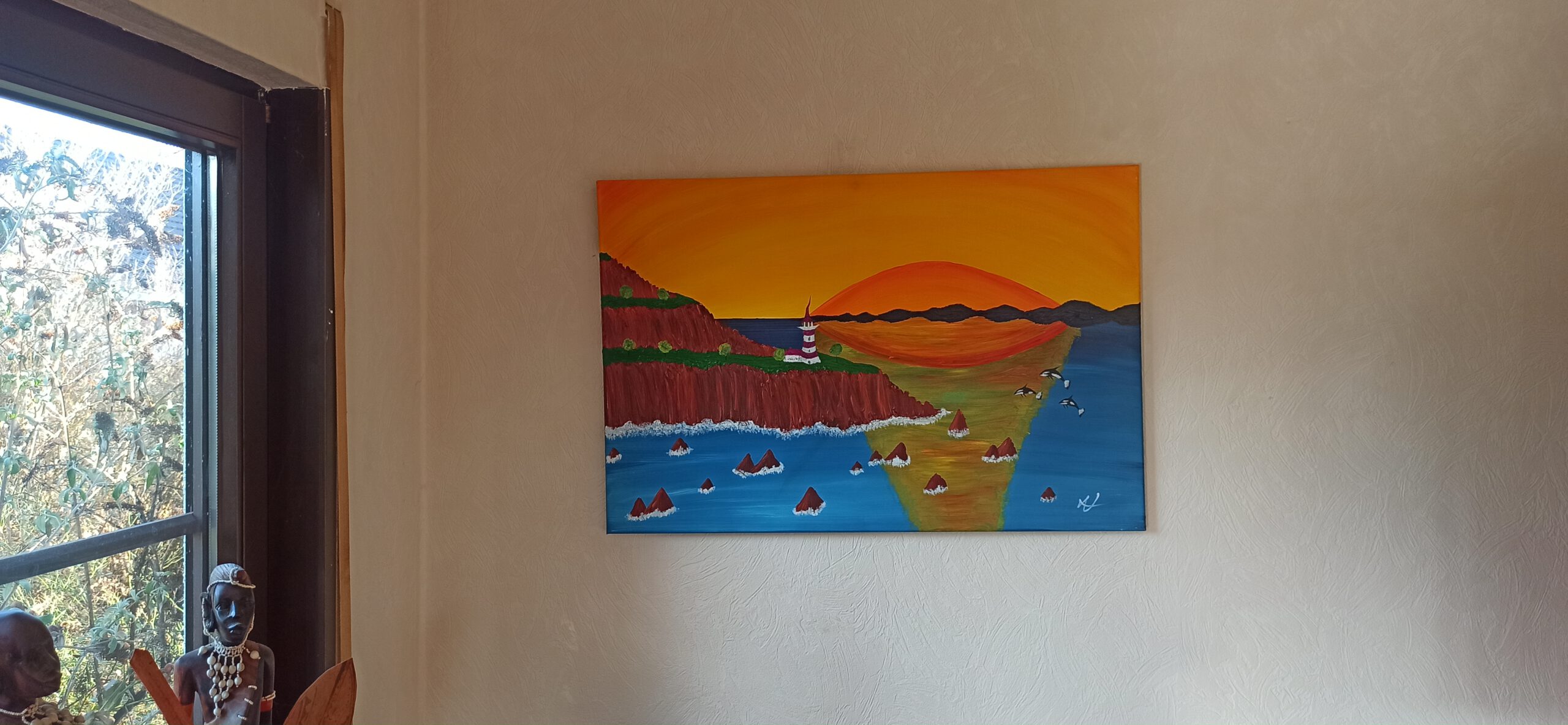 Leuchtturm 2 Öl auf Leinwand 60x90 cm – Bild 4
