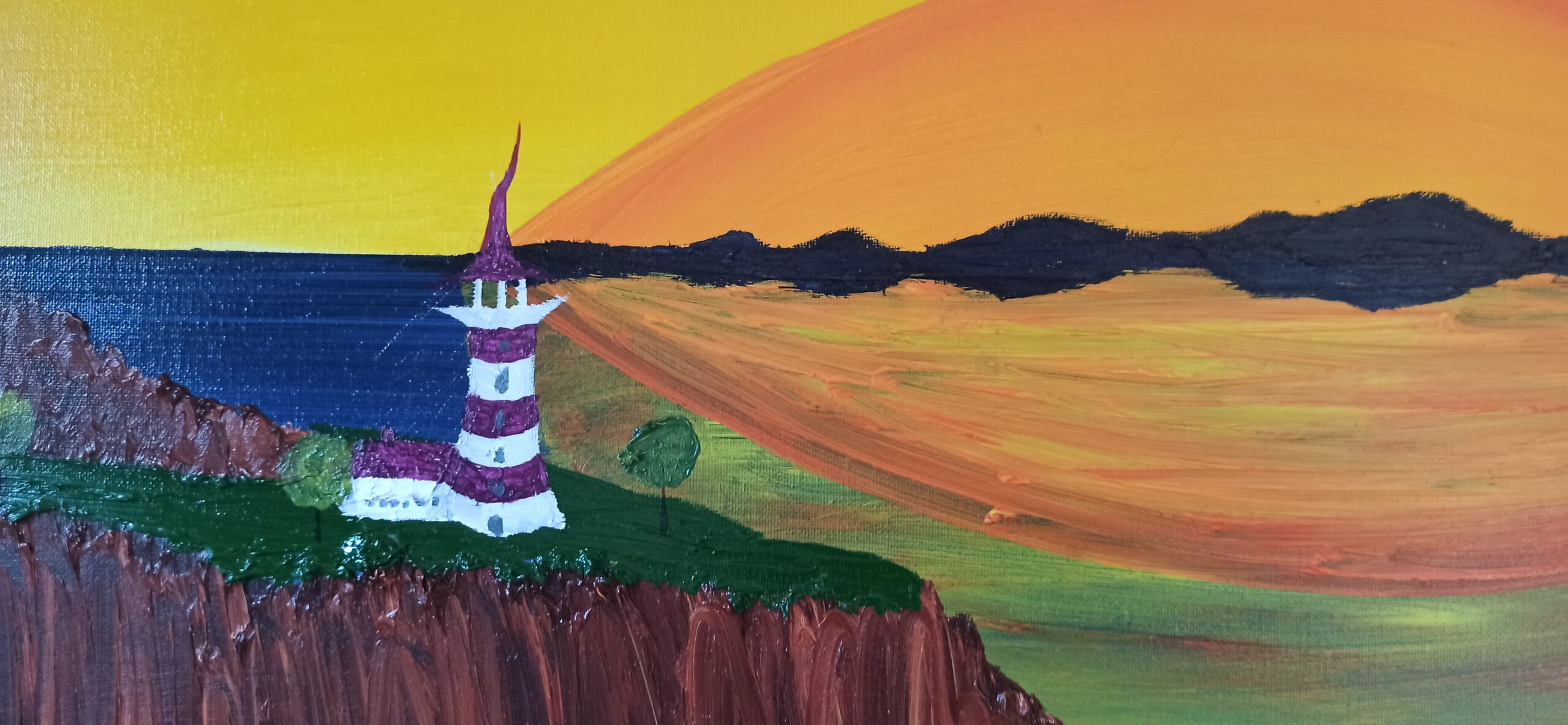 Leuchtturm 2 Öl auf Leinwand 60x90 cm – Bild 5