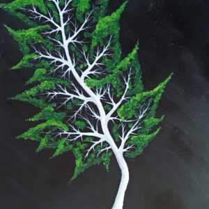 Fantasie Baum Sommer Öl auf Leinwand 90x60 cm