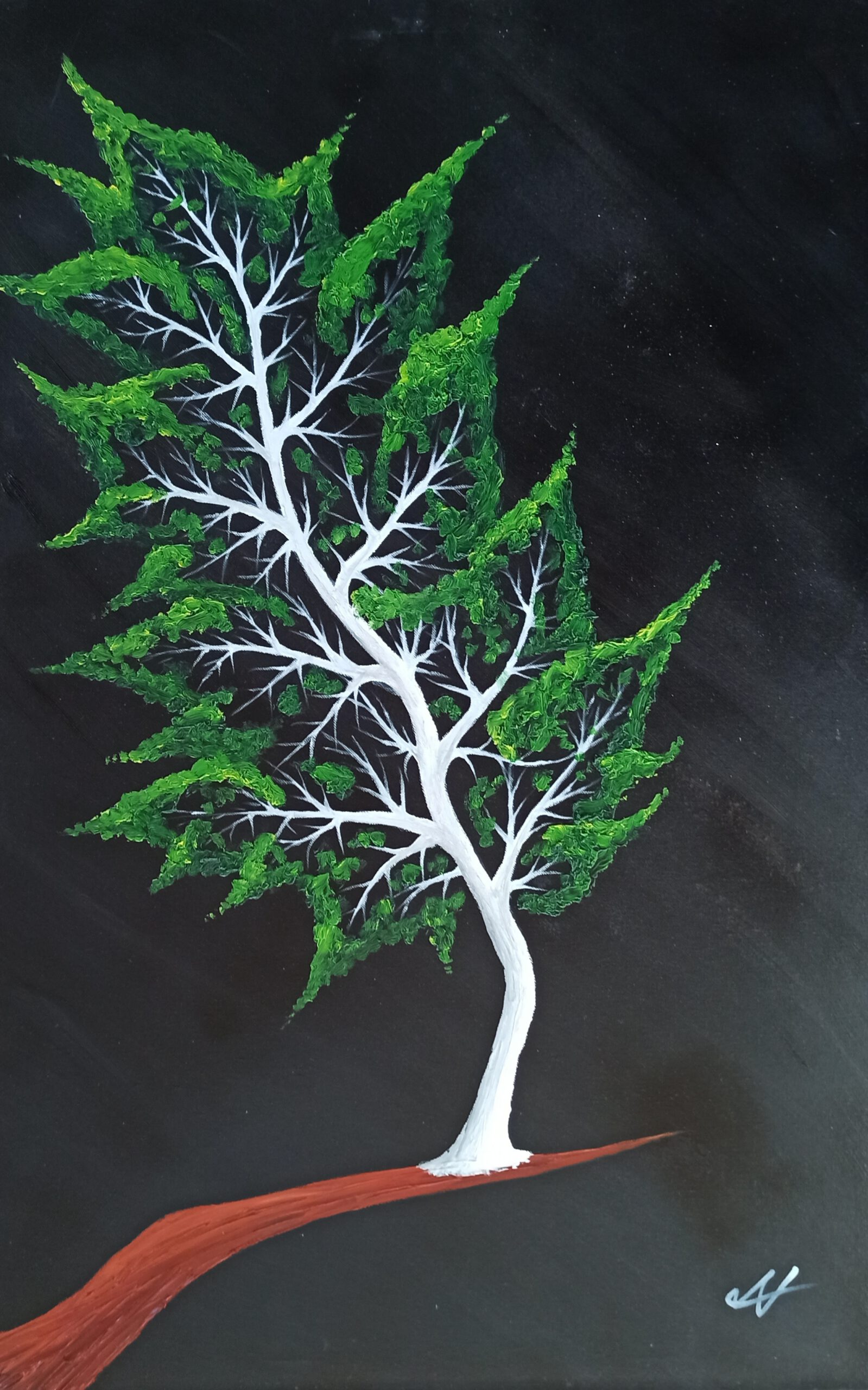 Fantasy tree summer oil on canvas 90x60 cm