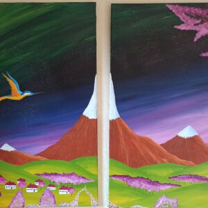 Der einsame Berg 2 Öl auf Leinwand 80x100 cm (2x80x50 cm)