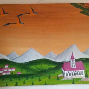 Englische Kirche 2 Öl auf Leinwand 70x100 cm