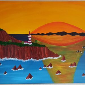 Leuchtturm 2 Öl auf Leinwand 60x90 cm