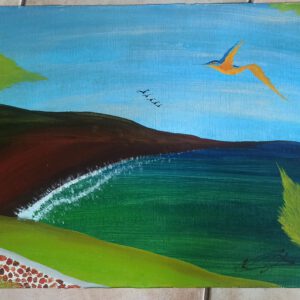 Bucht, Öl auf Papier, 42x56 cm
