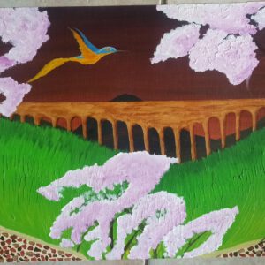 Viadukt, Öl auf Papier, 36x48 cm