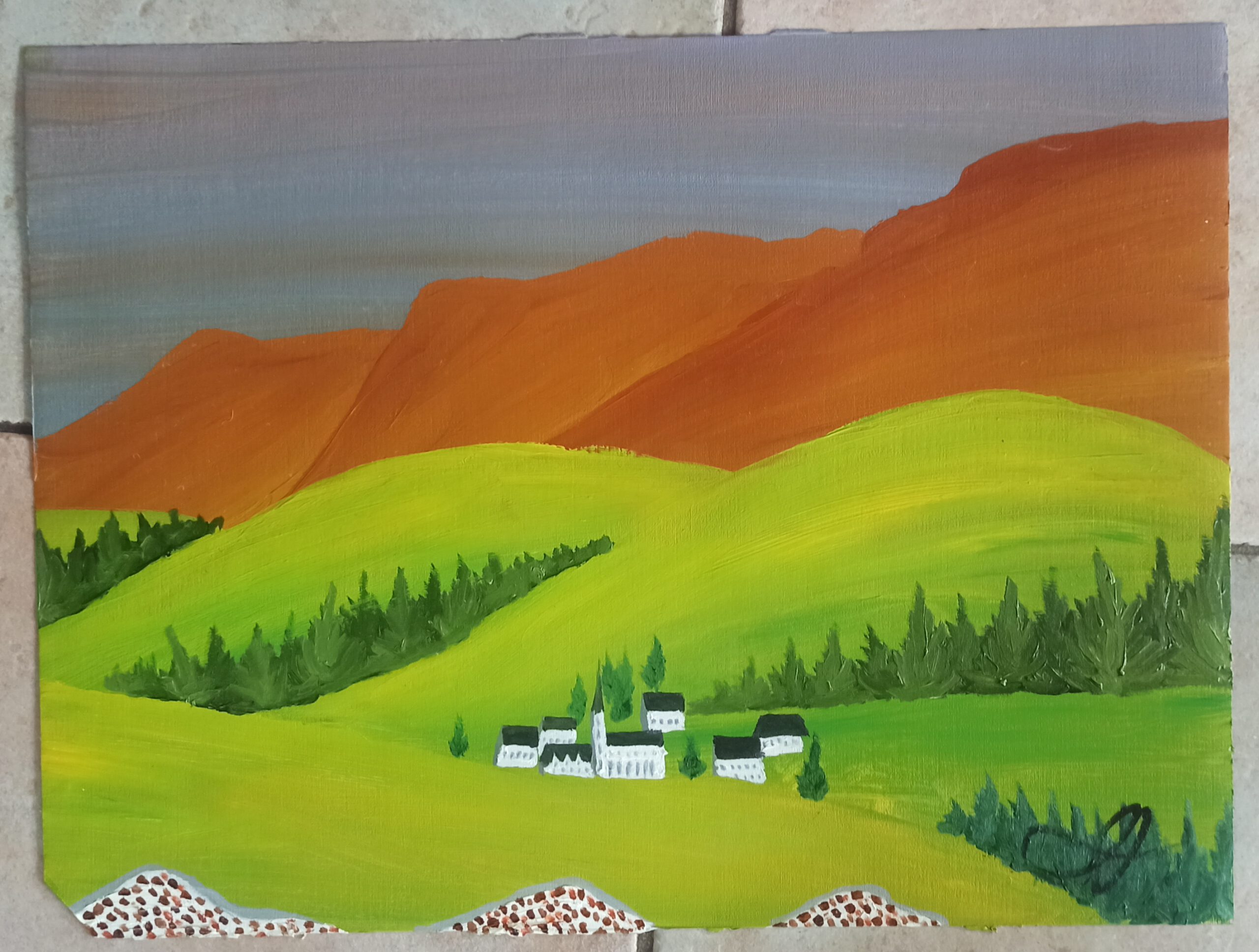3 Sisters, Öl auf Papier, 36x48 cm