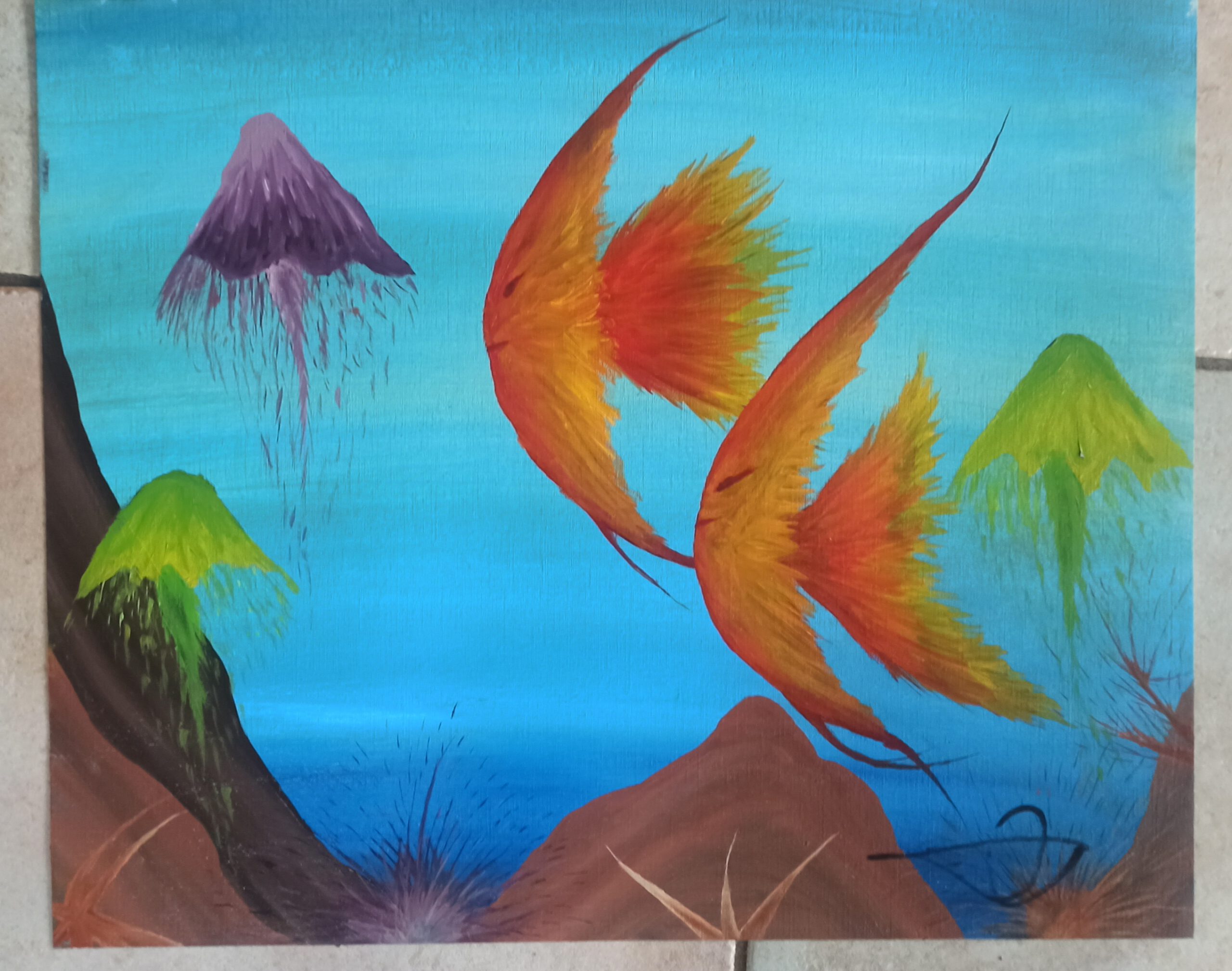 Seaworld, Öl auf Papier, 38x46 cm