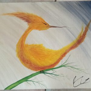 Phönix 2, Öl auf Papier, 38x46 cm
