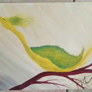 Schwan, Öl auf Papier, ca. 29,7x42 cm