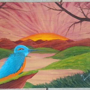 Sonnenuntergang 2, Öl auf Papier, 30x40 cm