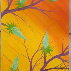 Thistle, oil on paper, 56x42 cm