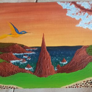 Klippen, Öl auf Papier, 36x48 cm