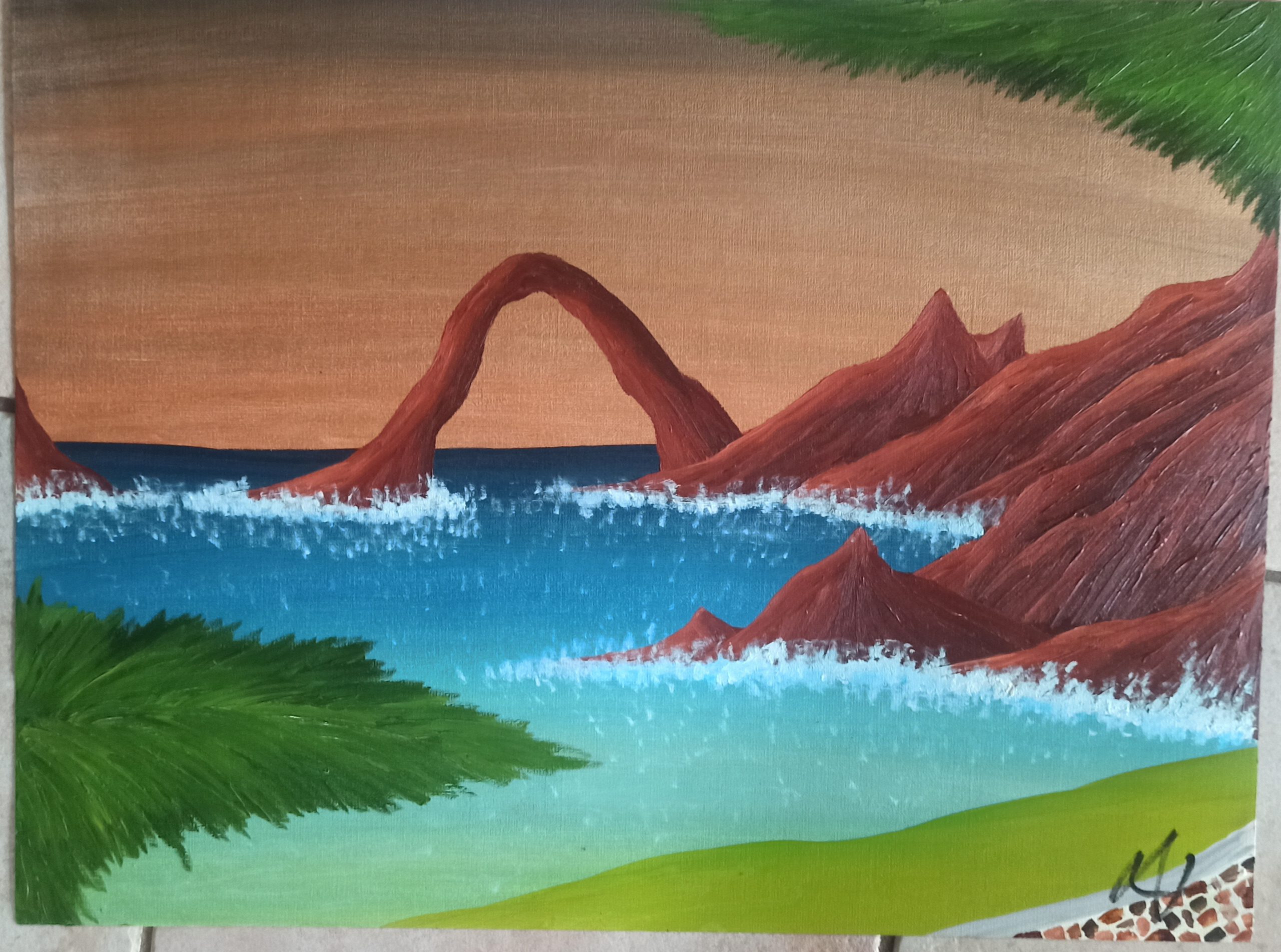 Das Tor, Öl auf Papier, 42x56 cm